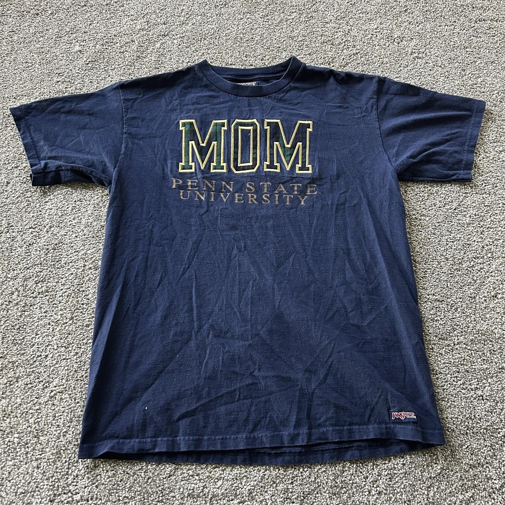 Vintage Penn State Nittany Lions Mom Shirt Womens Large Blue JanSport Tee